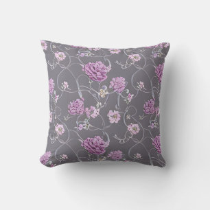 Pink Roses Illustration Cushion