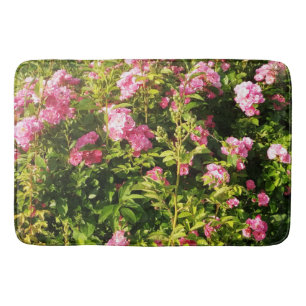 Pink Roses in bloom Bath Mat