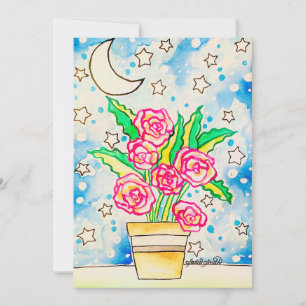 Pink Roses Invitation