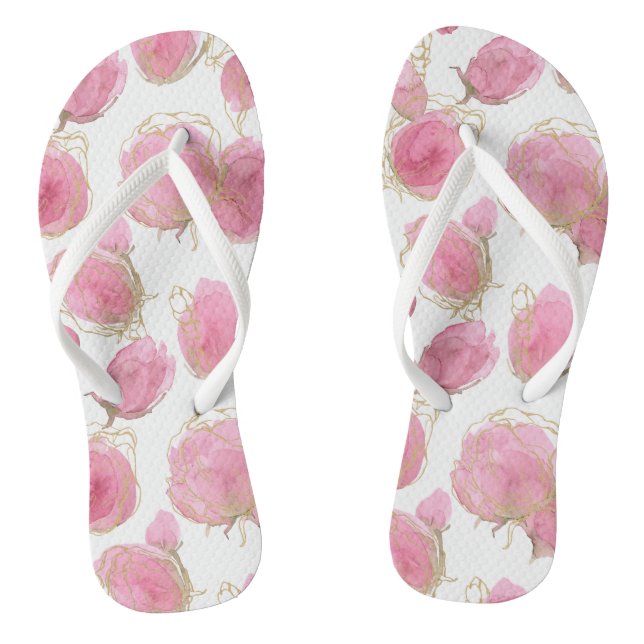 Pink roses jandals (Footbed)