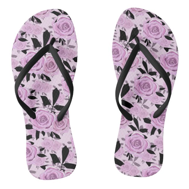  Pink roses  Jandals (Footbed)