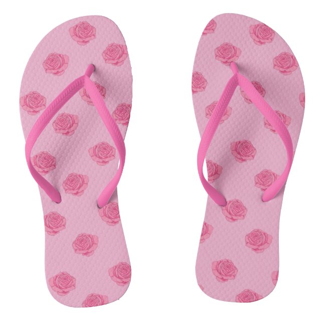 Pink roses jandals (Footbed)
