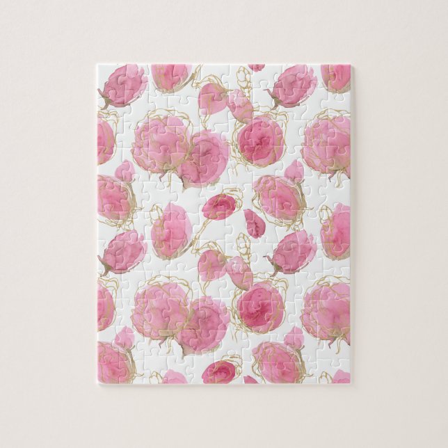 Pink roses jigsaw puzzle (Vertical)