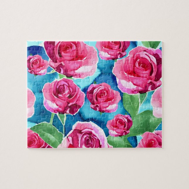Pink Roses Jigsaw Puzzle (Horizontal)