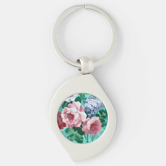 Pink Roses Key Ring (Front)