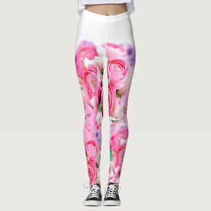 Pink Roses Leggings