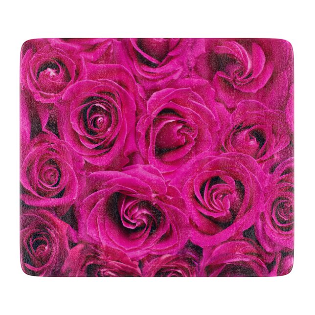 Pink Roses (Love and Romance) Cutting Board (Front)
