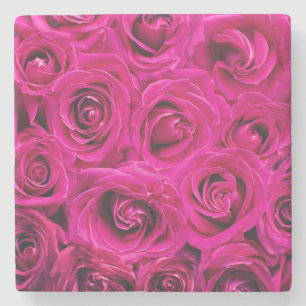 Pink Roses (Love and Romance) Stone Coaster