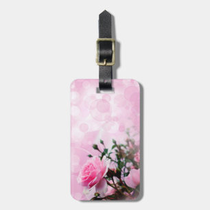 Pink Roses Luggage Tag