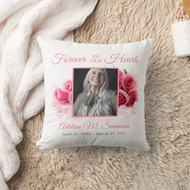 Pink Roses Memorial Pillow (Blanket)