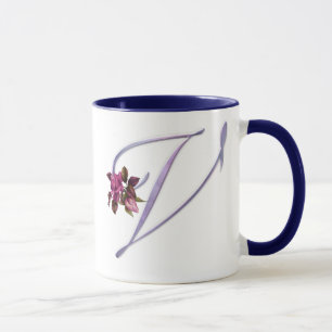 Pink Roses Monogram V Mug