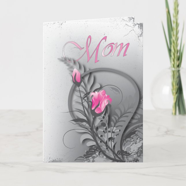 Pink Roses Mother's Day Card (Front)