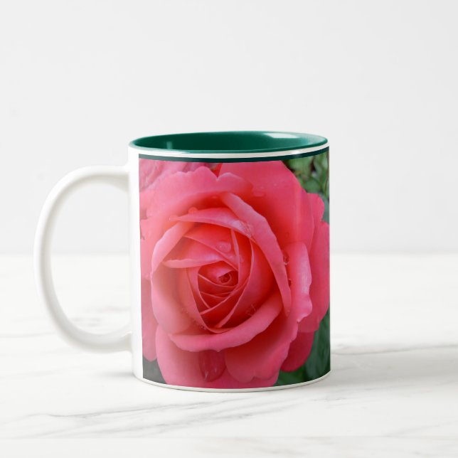 Pink Roses Mug Coffee Cup Beautiful Rose Decor (Left)