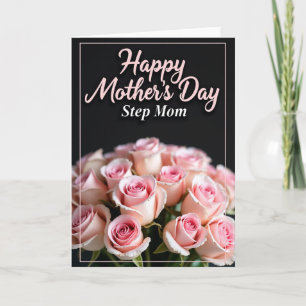 Pink Roses Mum Tribute Card