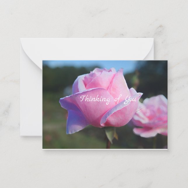 Pink Roses Note Card (Front)