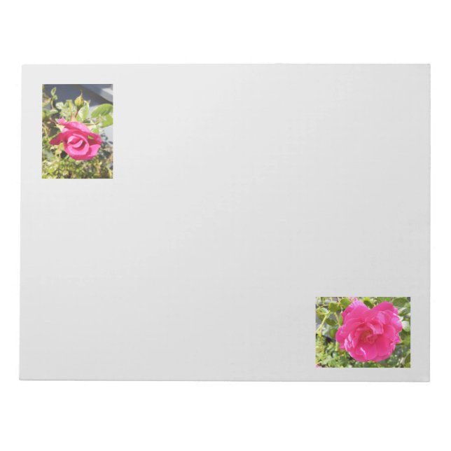 Pink Roses Notepad (Front)