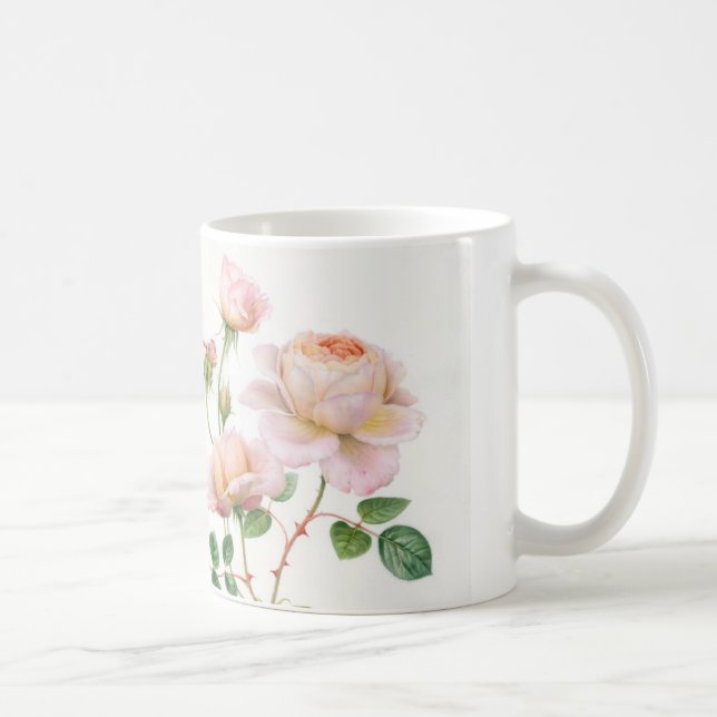 Pink roses on mug (Right)