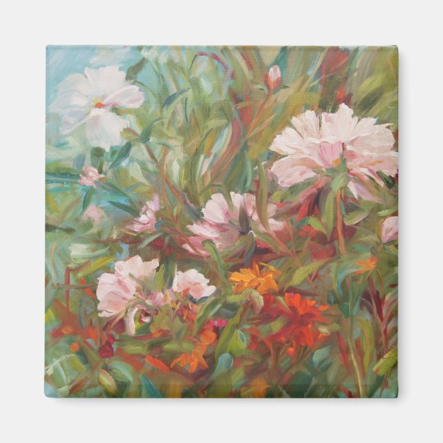 Pink roses painting Magnet (Front)