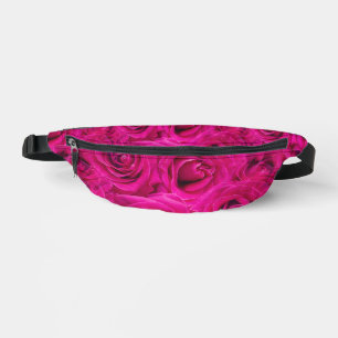 PINK ROSES PATTERN BUM BAGS