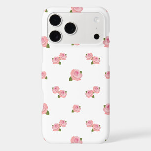 Pink Roses Pattern on White