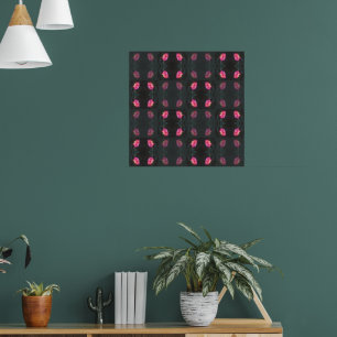 Pink Roses Pattern Poster