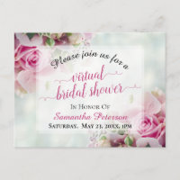Pink Roses & Peony Buds Virtual Bridal Shower