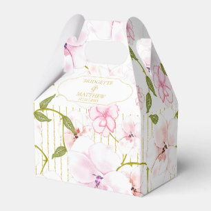 Pink Roses Personalised Wedding Favour Box