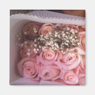 Pink Roses Photo Magnet