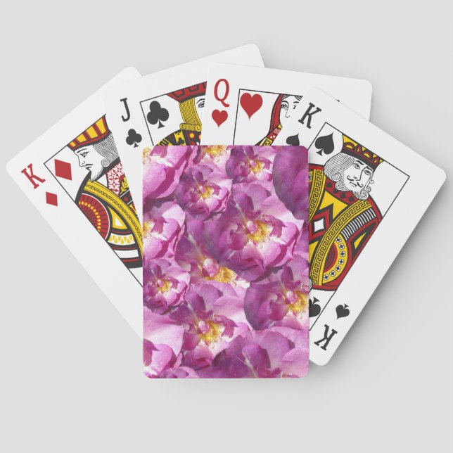 Pink Roses Photo  Playing Cards (Back)