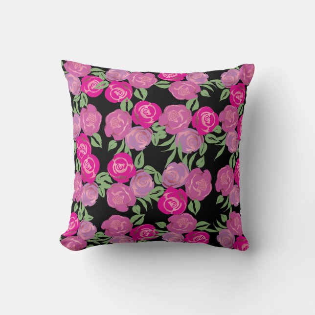 Pink Roses Pillow (Front)