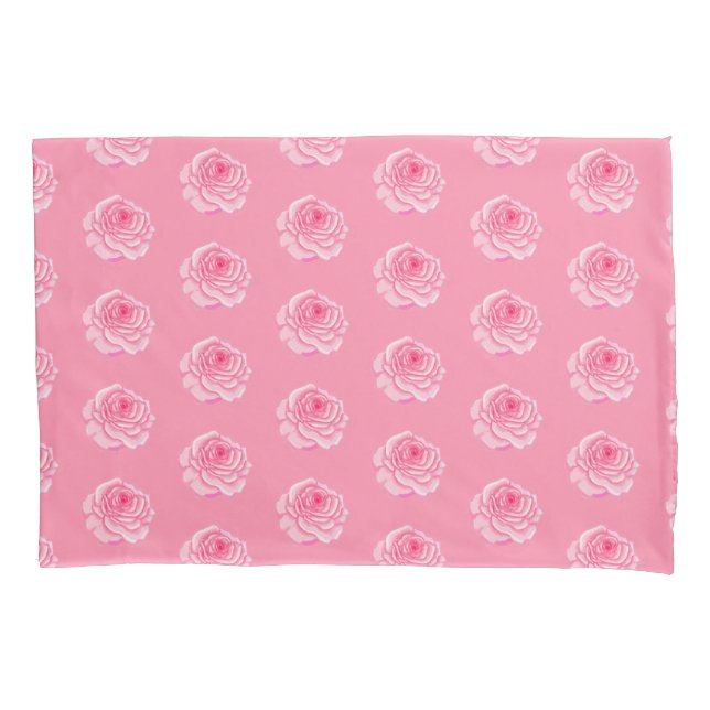 Pink roses pillowcase (Front)