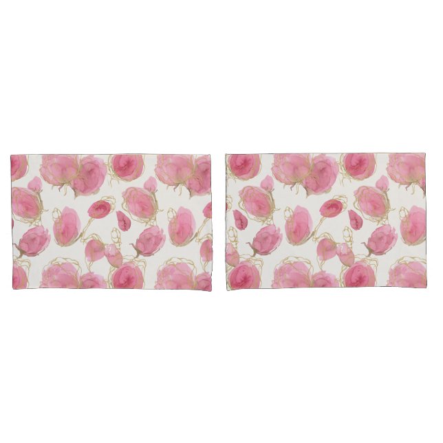 Pink roses pillowcase (Front-Set)