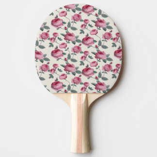 Pink Roses Ping Pong Paddle