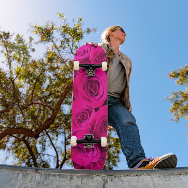 Pink Roses, pink flowers  Skateboard (Outdoor 1)