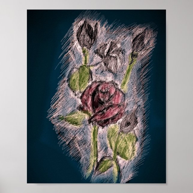 Pink roses poster (Front)