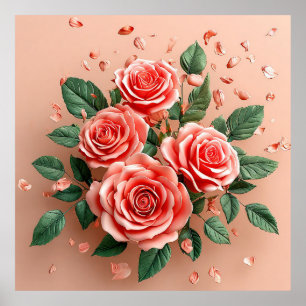 PInk Roses Poster