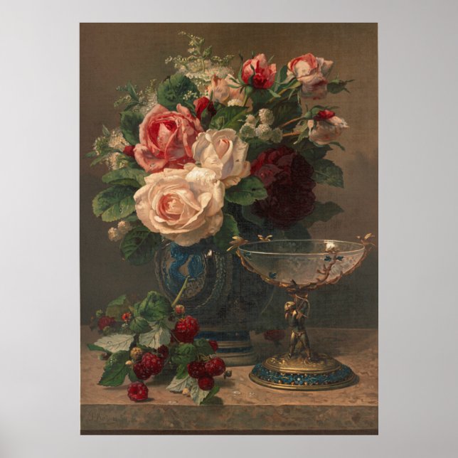 Pink Roses Poster (Front)