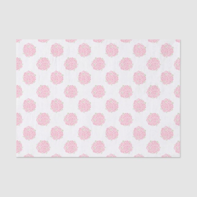 Pink roses posy graphic tissue paper (Front)