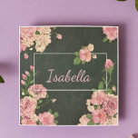Pink Roses Print, personalized name<br><div class="desc">Perfect for a girl,  baby room,  shower or party.  Easy to customize.</div>