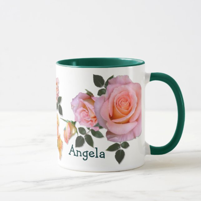 Pink Roses ~ Ringer Mug (Right)