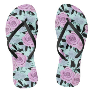pink roses, roses , turquoise background jandals