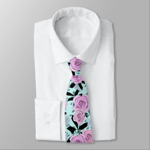 pink roses, roses , turquoise background   tie