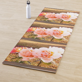 PINK ROSES   SHERPA YOGA MAT