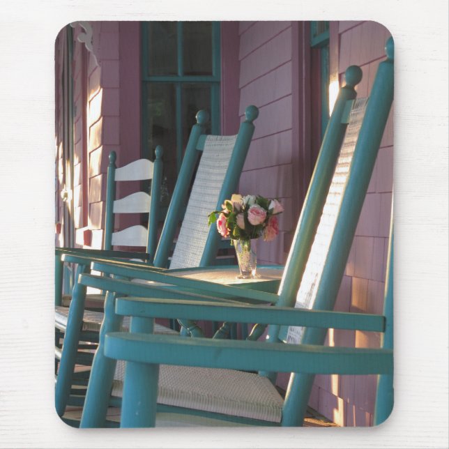 Pink Roses Sunrise - Martha's Vineyard Mouse Pad (Front)