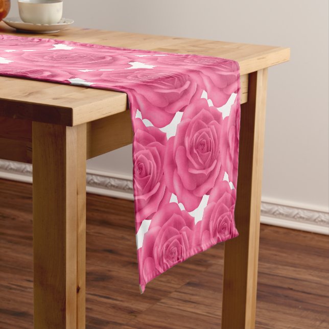 Pink Roses Table Runner (In Situ)