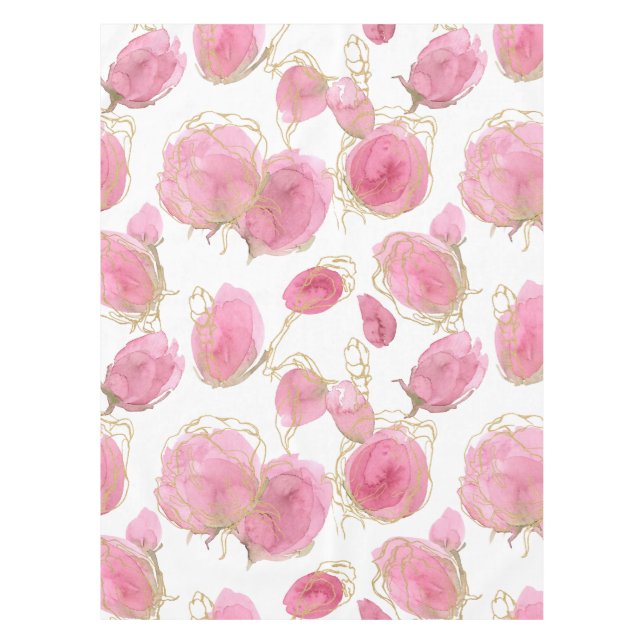 Pink roses tablecloth (Front)