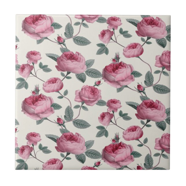 Pink Roses Tile (Front)