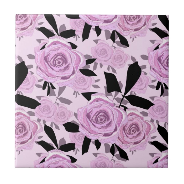 Pink roses  Tile (Front)