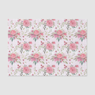 Pink Roses Tissue Paper