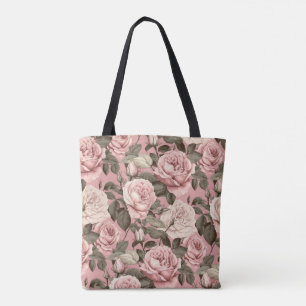 Pink Roses Tote Bag